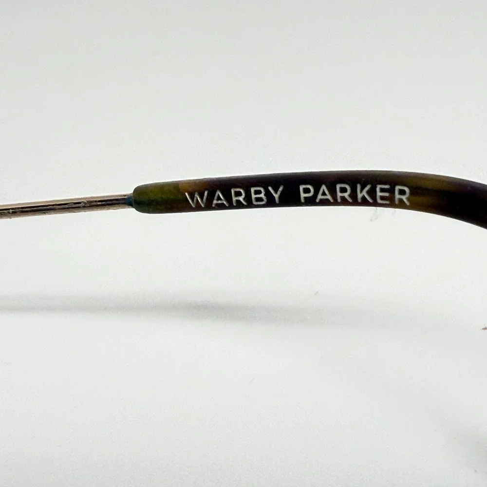 Warby Parker Hale M 2403 Gold Eyeglasses Frames‎ 51-20-145 Tortoise Tips